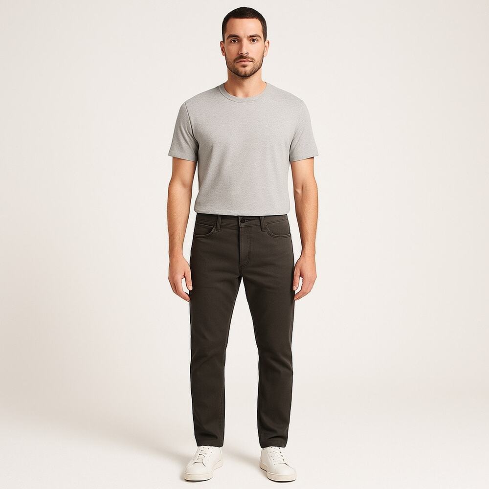 Vince Stretch Twill 5-Pocket Slim Straight Men's 34 Charcoal Gray